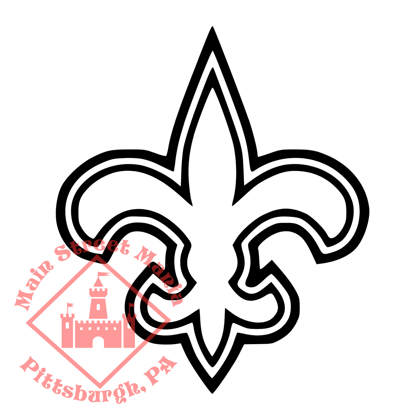 Saints Fleur de Lis Logo Sticker Decal