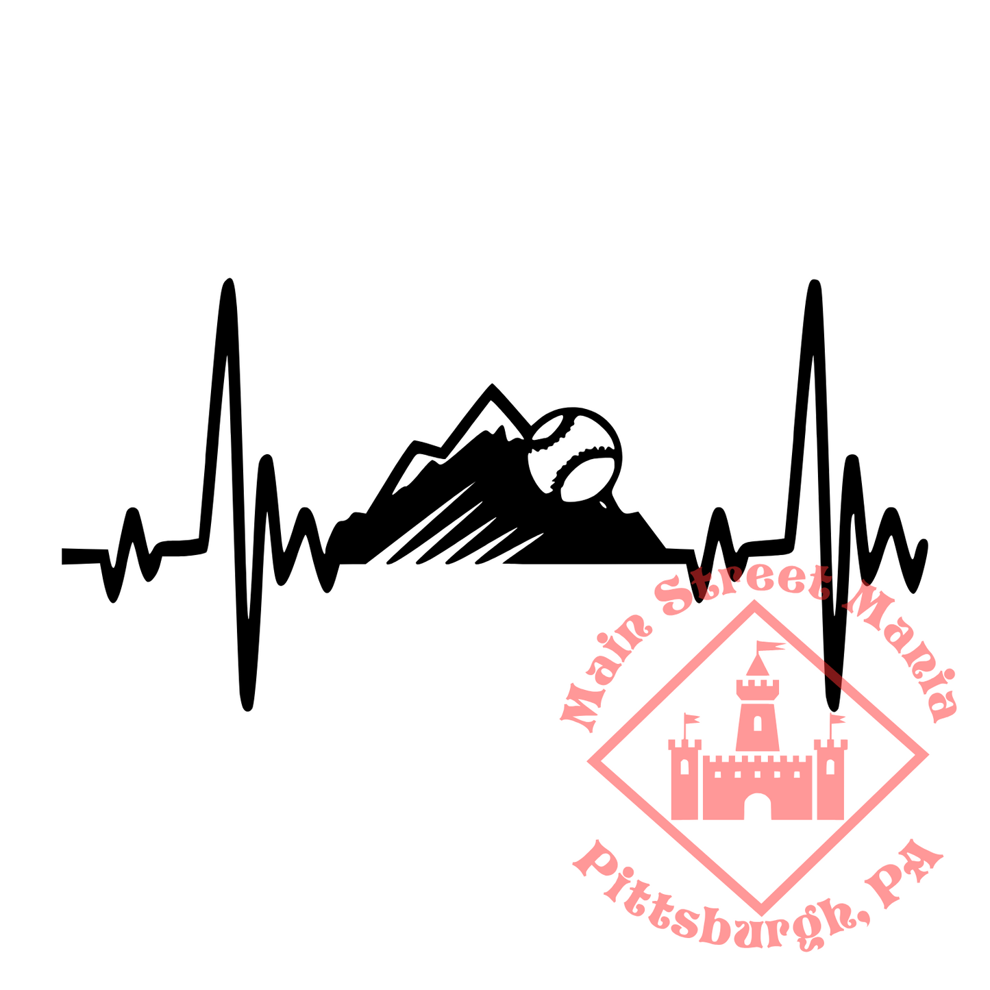 Rockies Mountain Heartbeat Sticker Decal