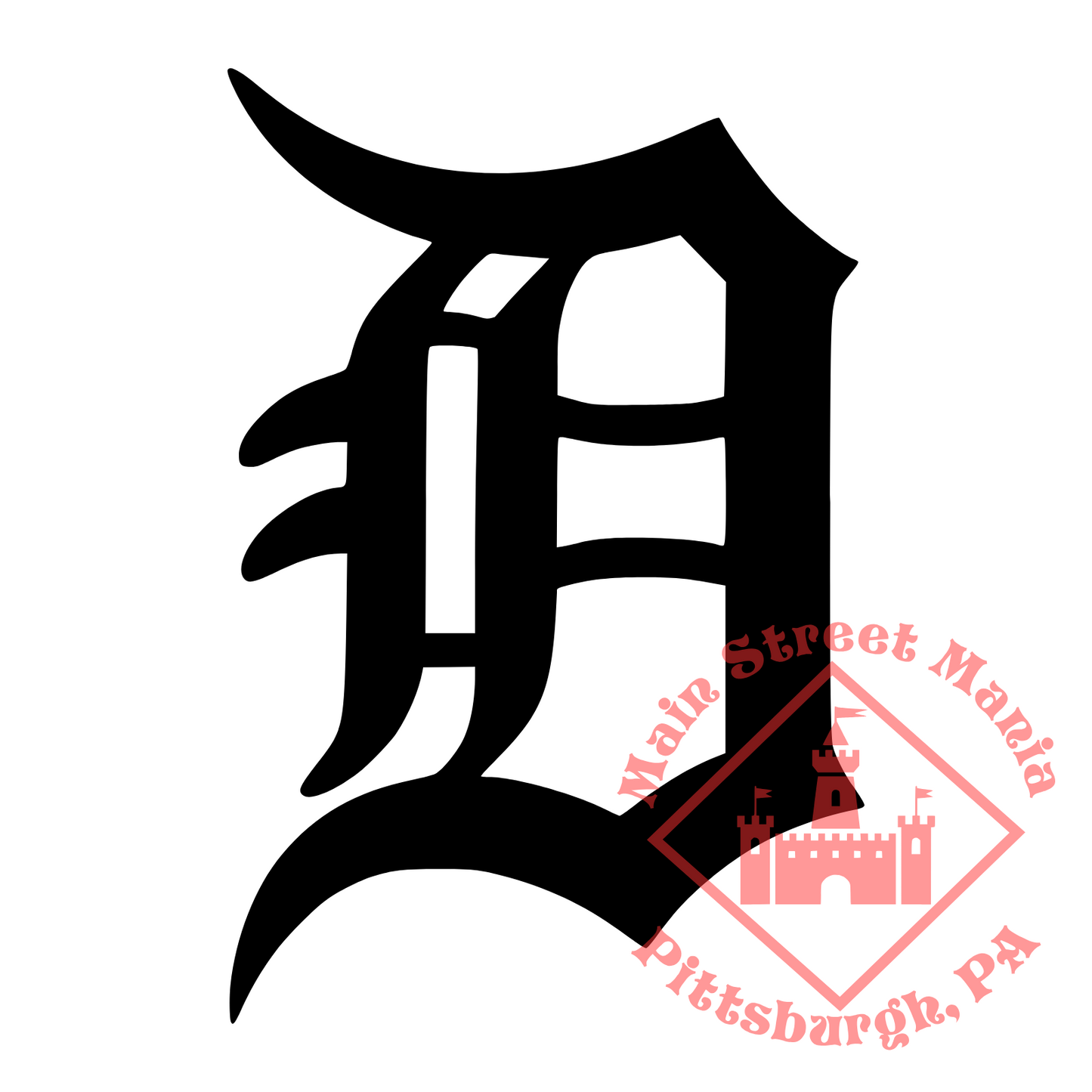 Tigers D Logo Sticker Decal