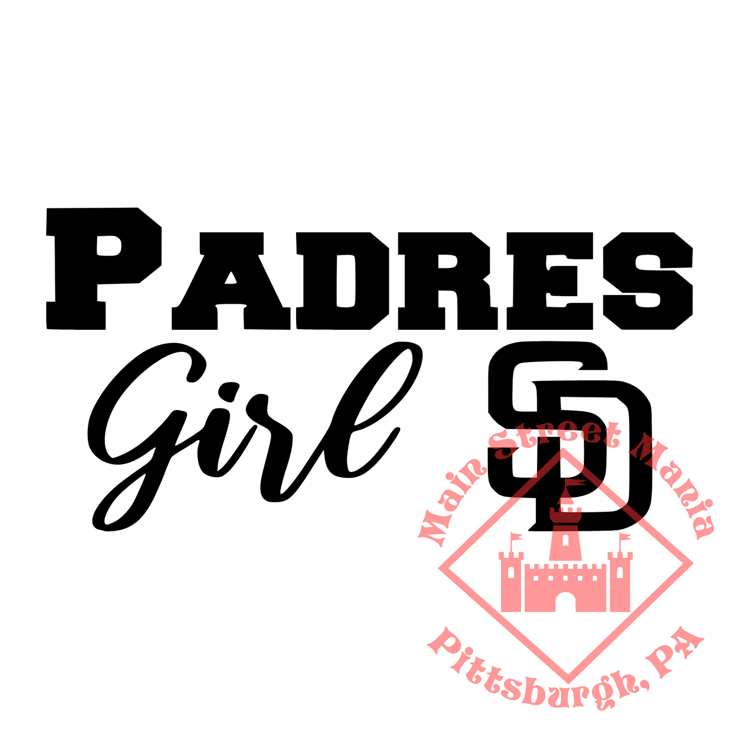 San Diego Padres Girl Sticker Decal