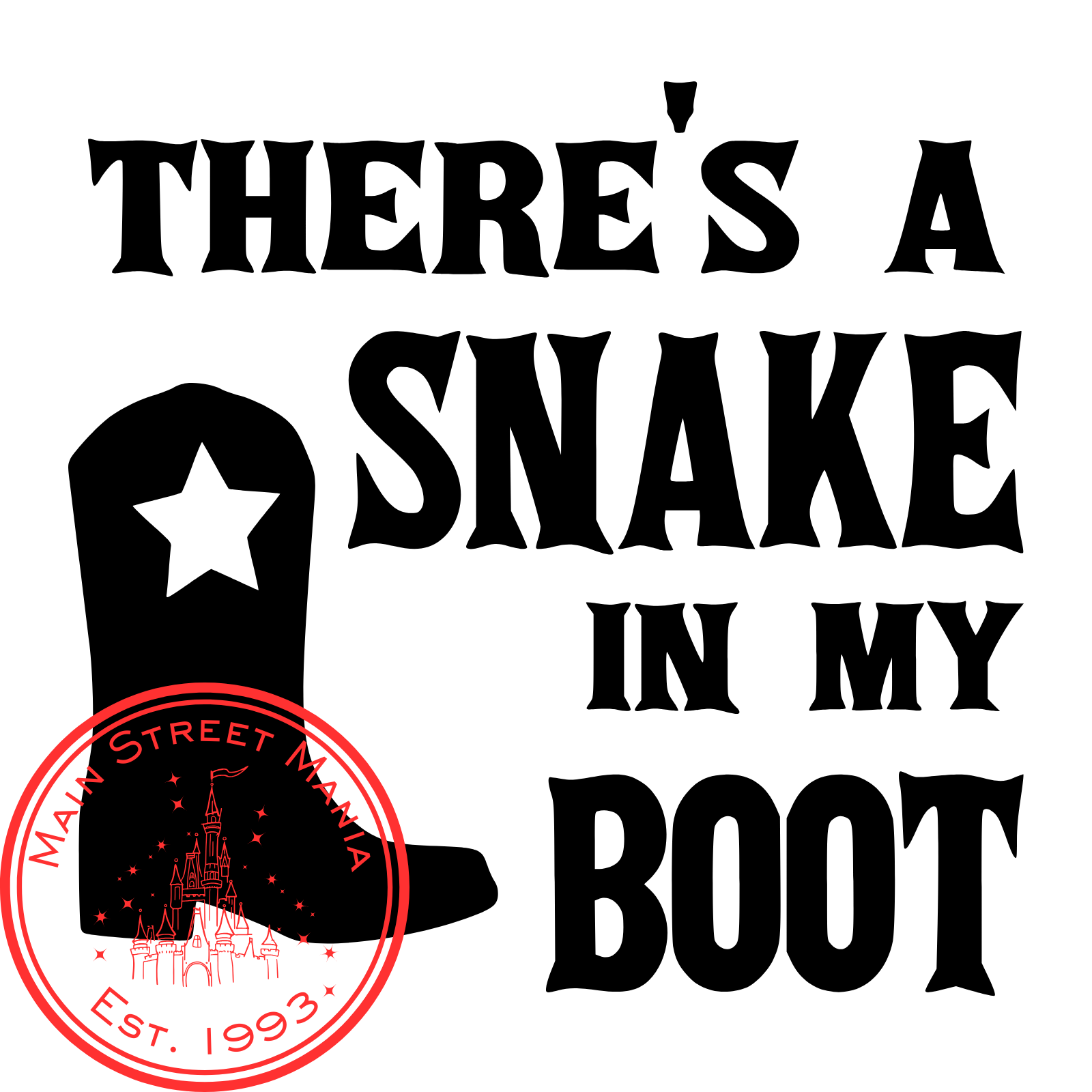 snake in my boot plant There's a Snake in my Boot Decal Sticker – Main Street Mania