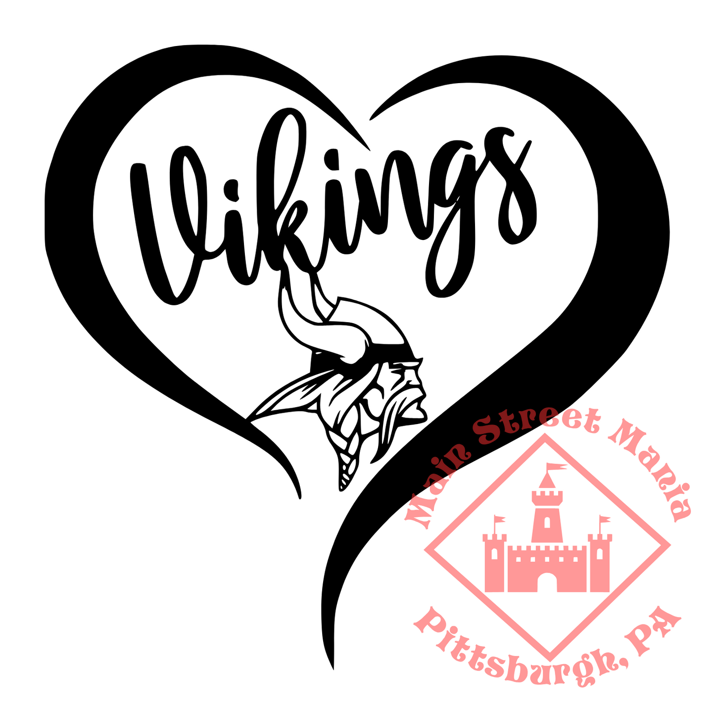 Vikings Heart Sticker Decal