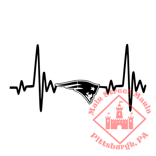 Patriots Heartbeat Sticker Decal