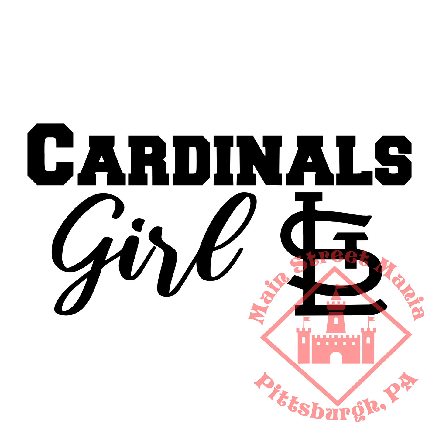 St. Louis Cardinals Girl Sticker Decal