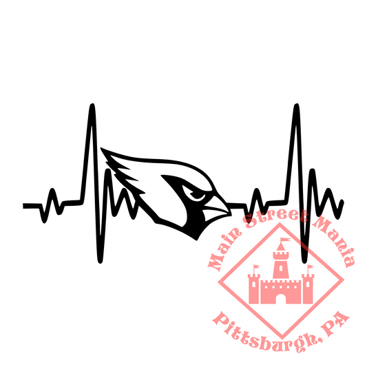 Cardinals Heartbeat Sticker Decal