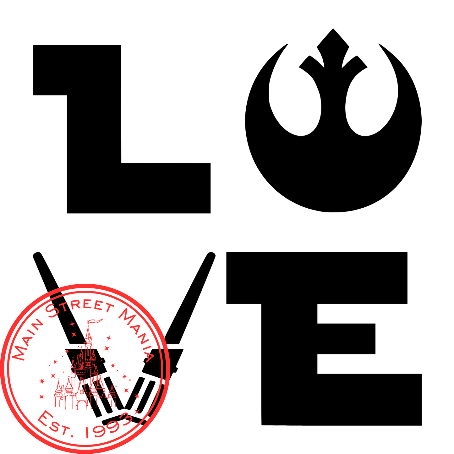 Star Wars Love Sticker Decal