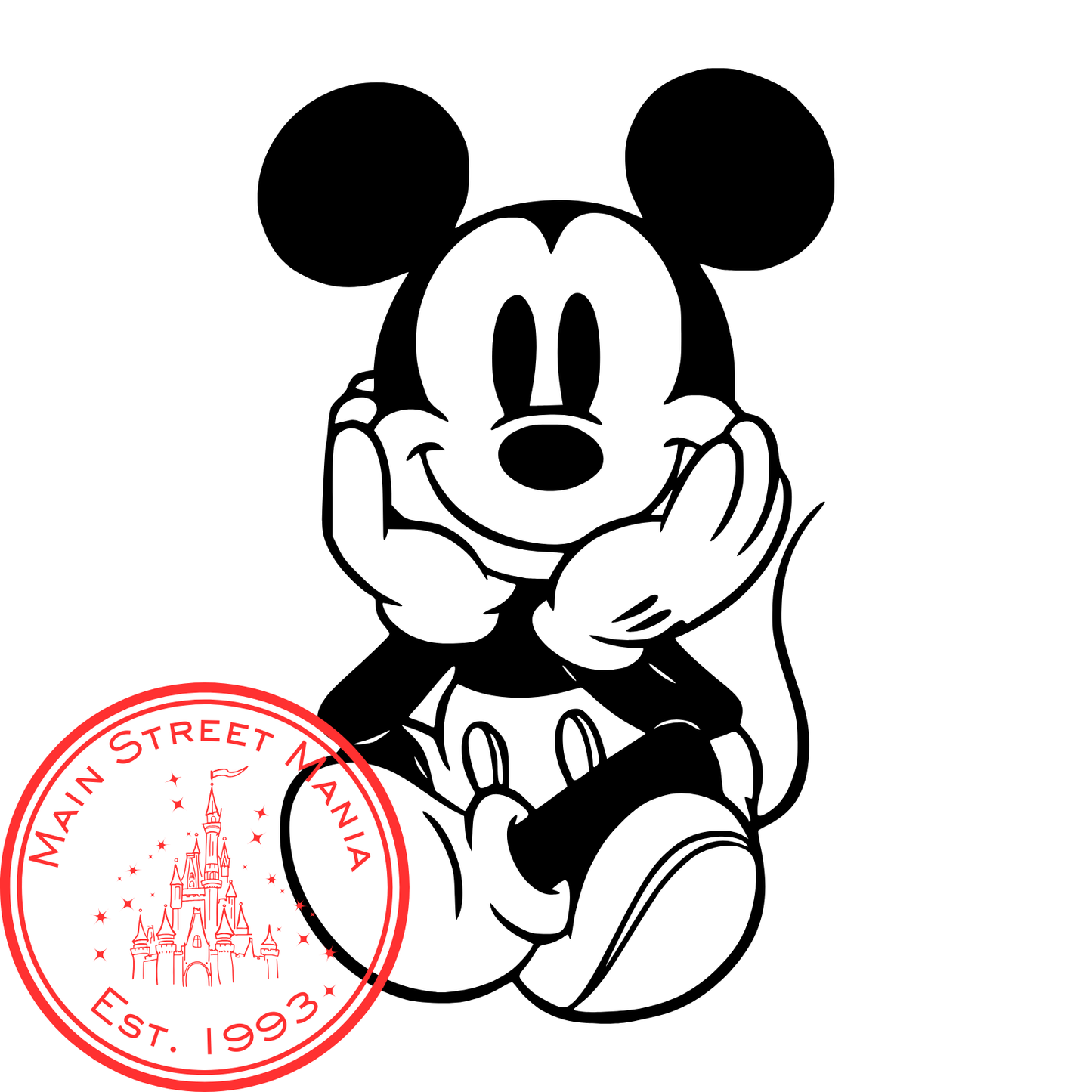 Classic Sitting Mickey Mouse Sticker Decal