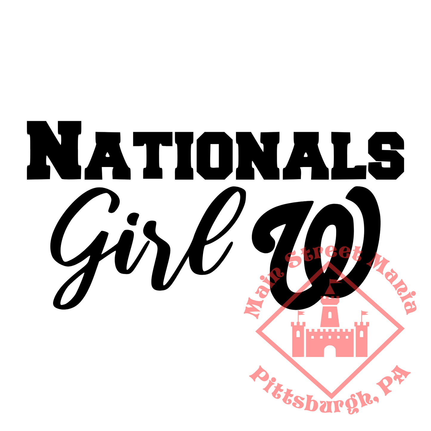 Nationals Girl Sticker Decal