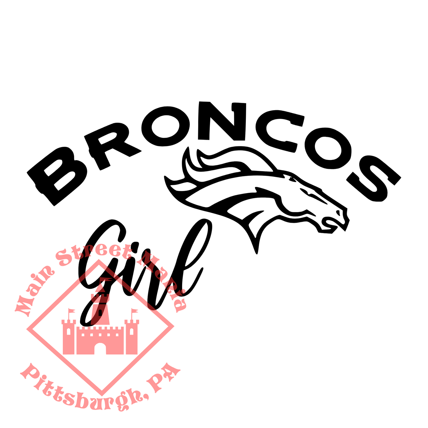 Broncos Girl Sticker Decal