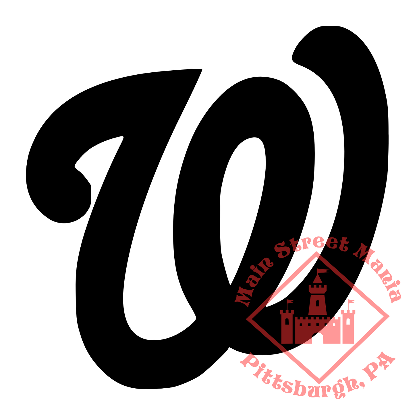 Nationals W Logo Sticker Decal