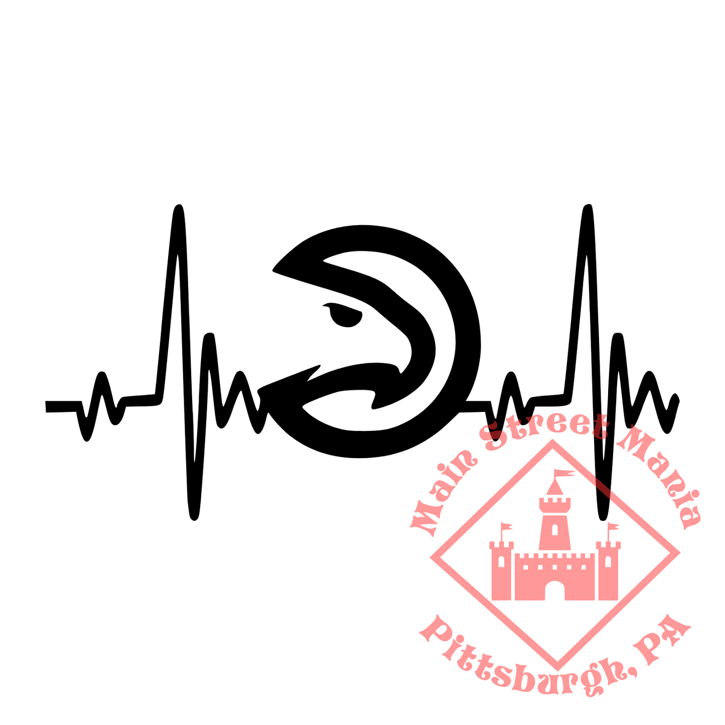 Hawks Heartbeat Sticker Decal