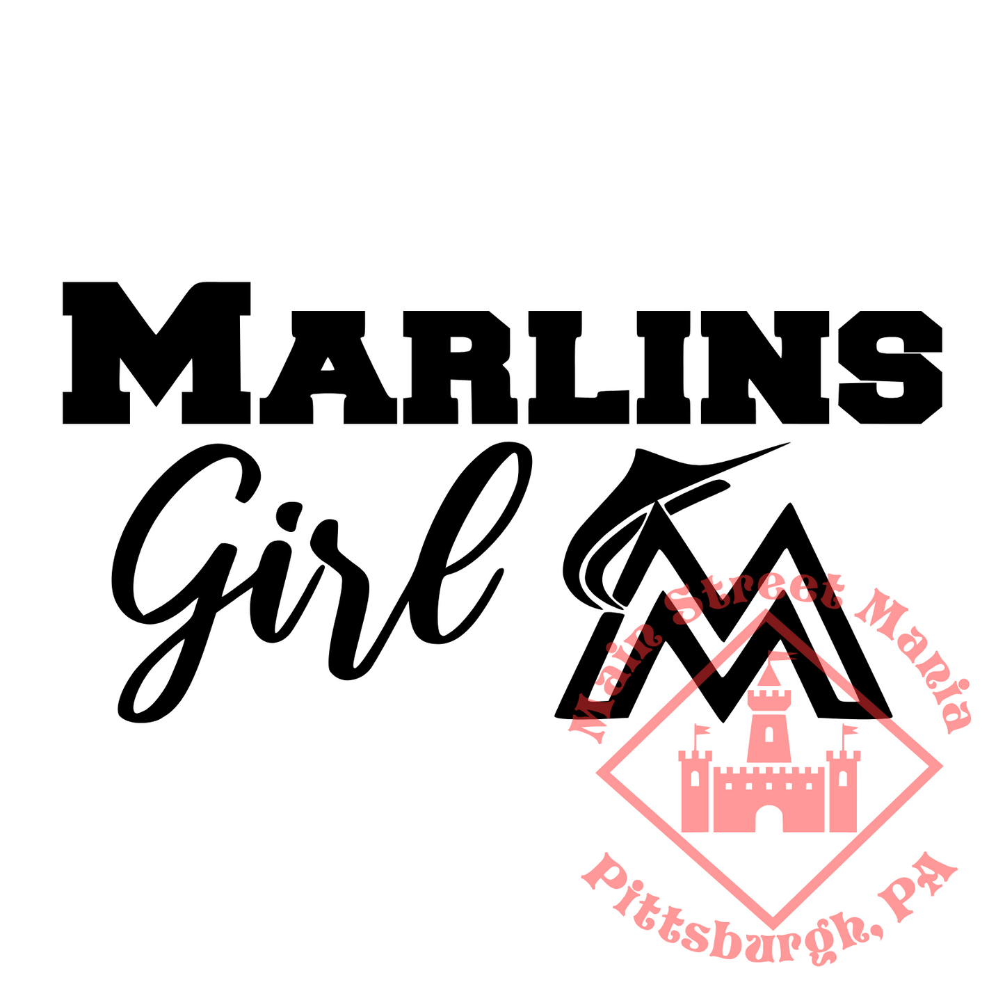 Marlins Girl Sticker Decal