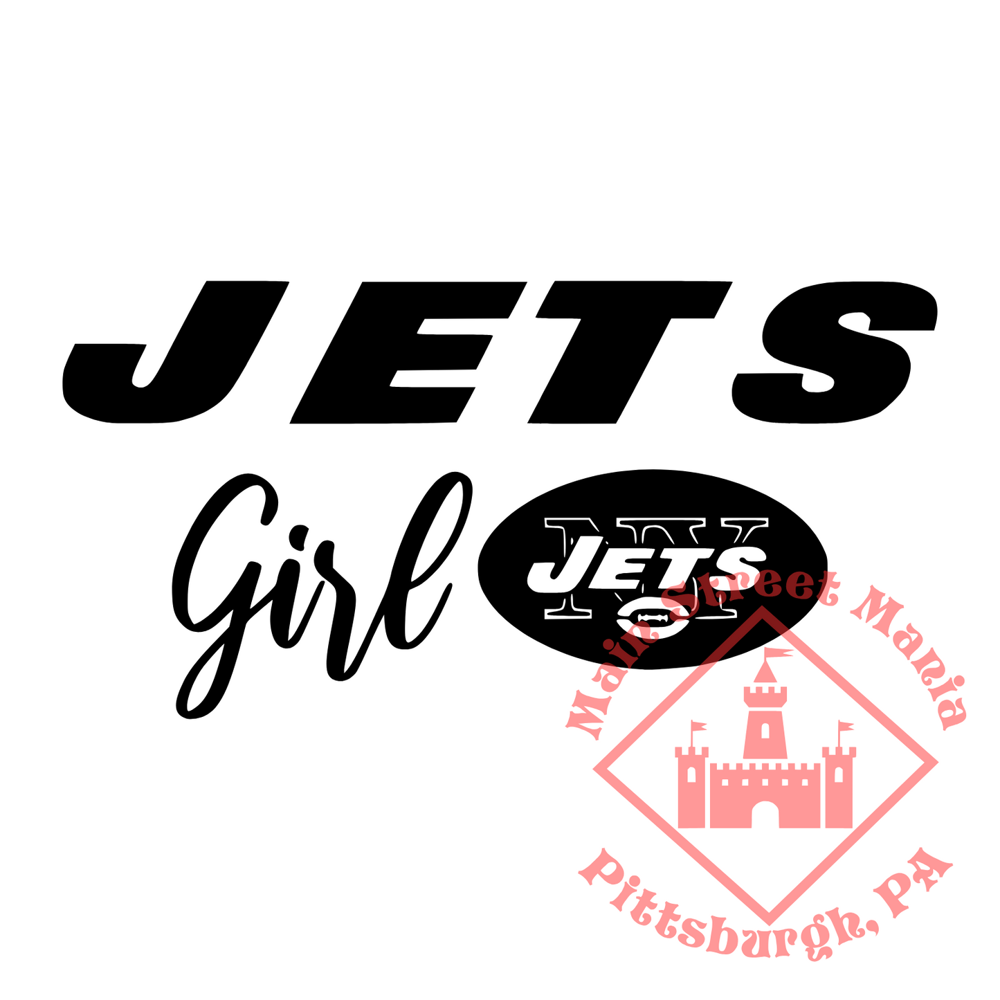 NY Jets Girl Sticker Decal