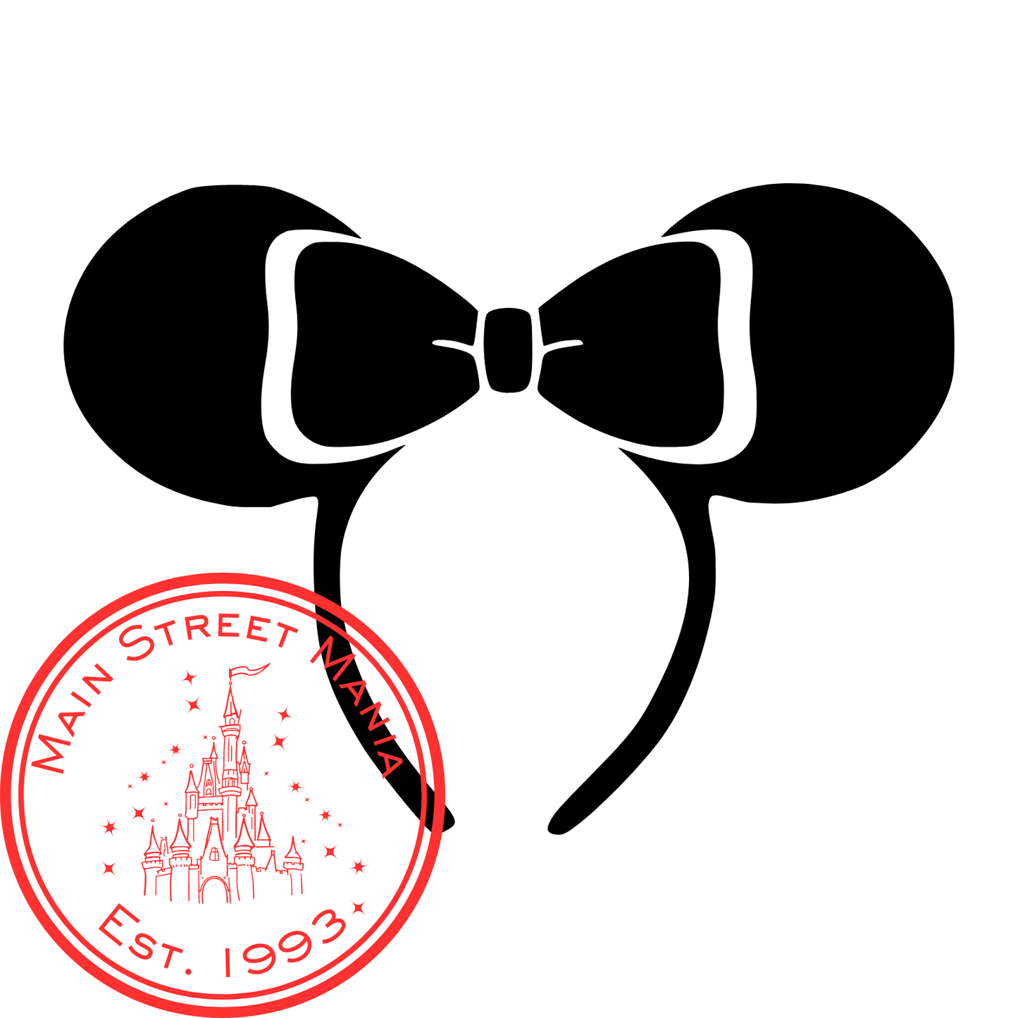 Minnie Ears Headband Sticker Decal