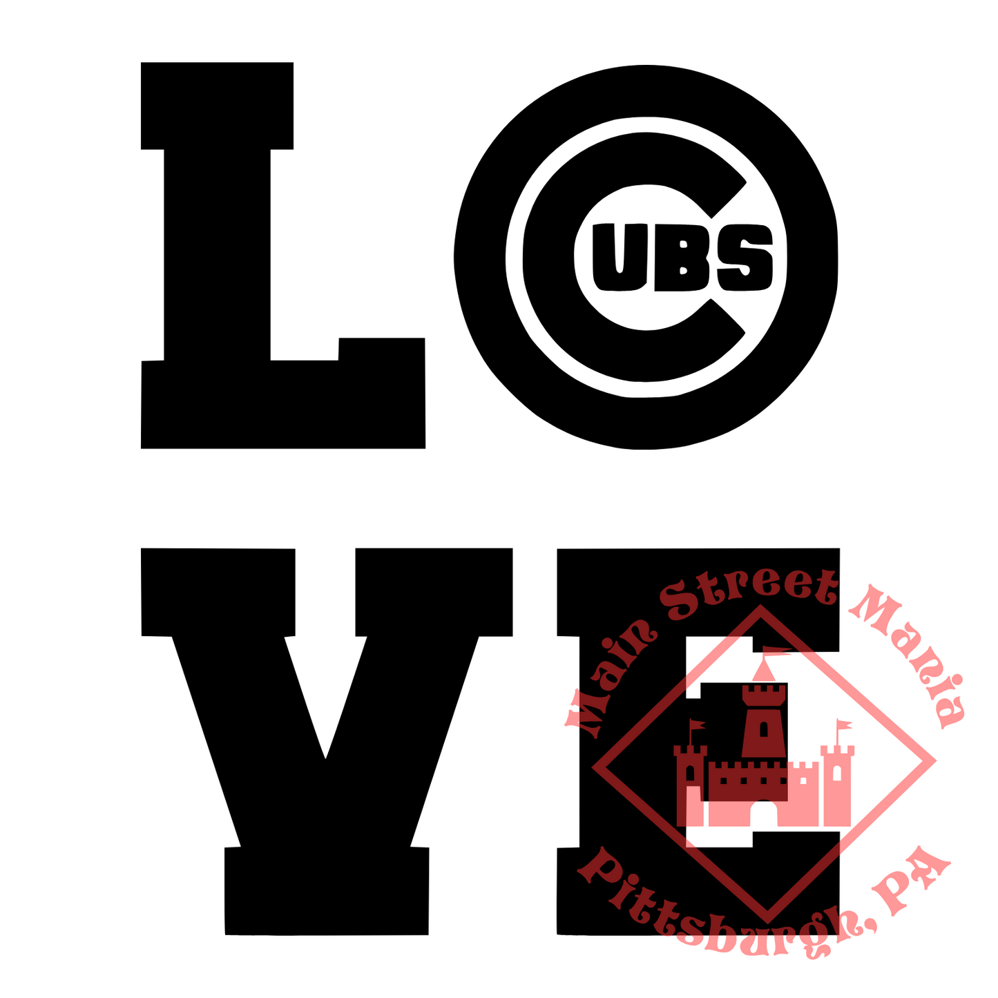 Cubs Love Sticker Decal