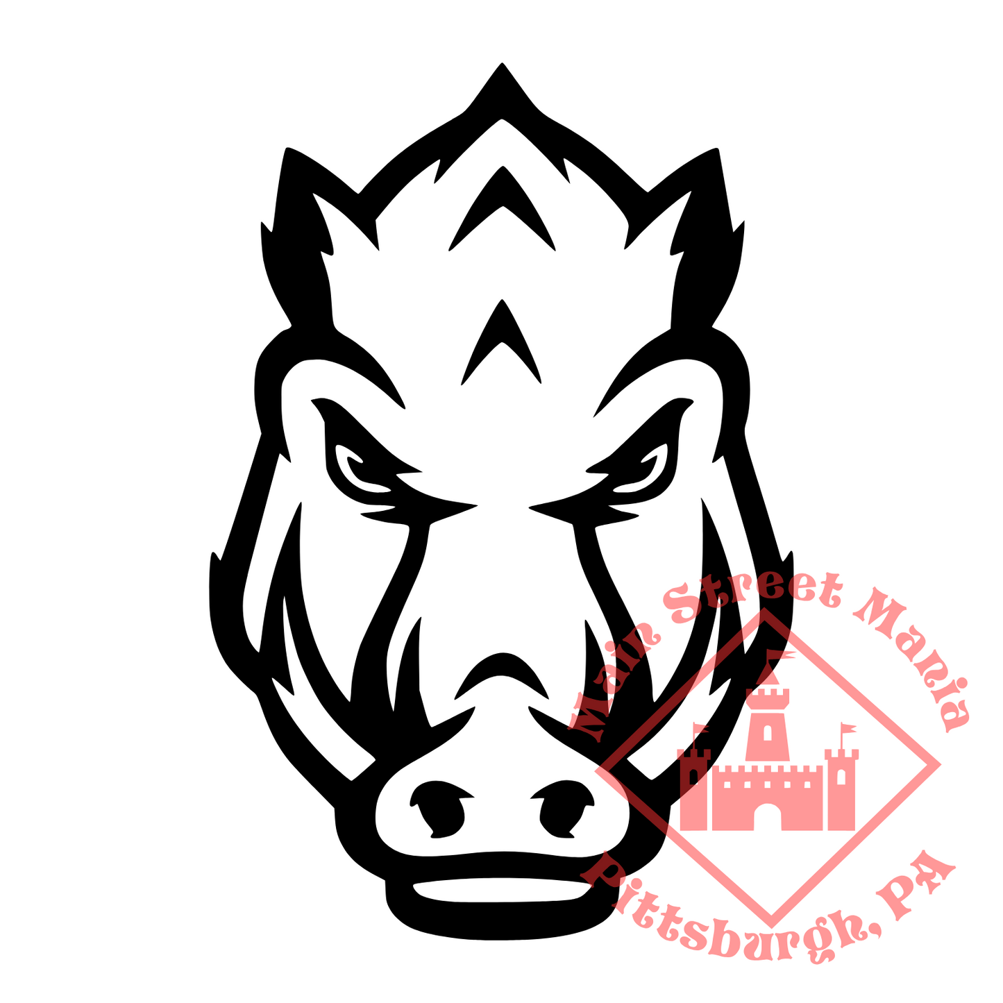 Razorbacks Hog Logo Sticker Decal