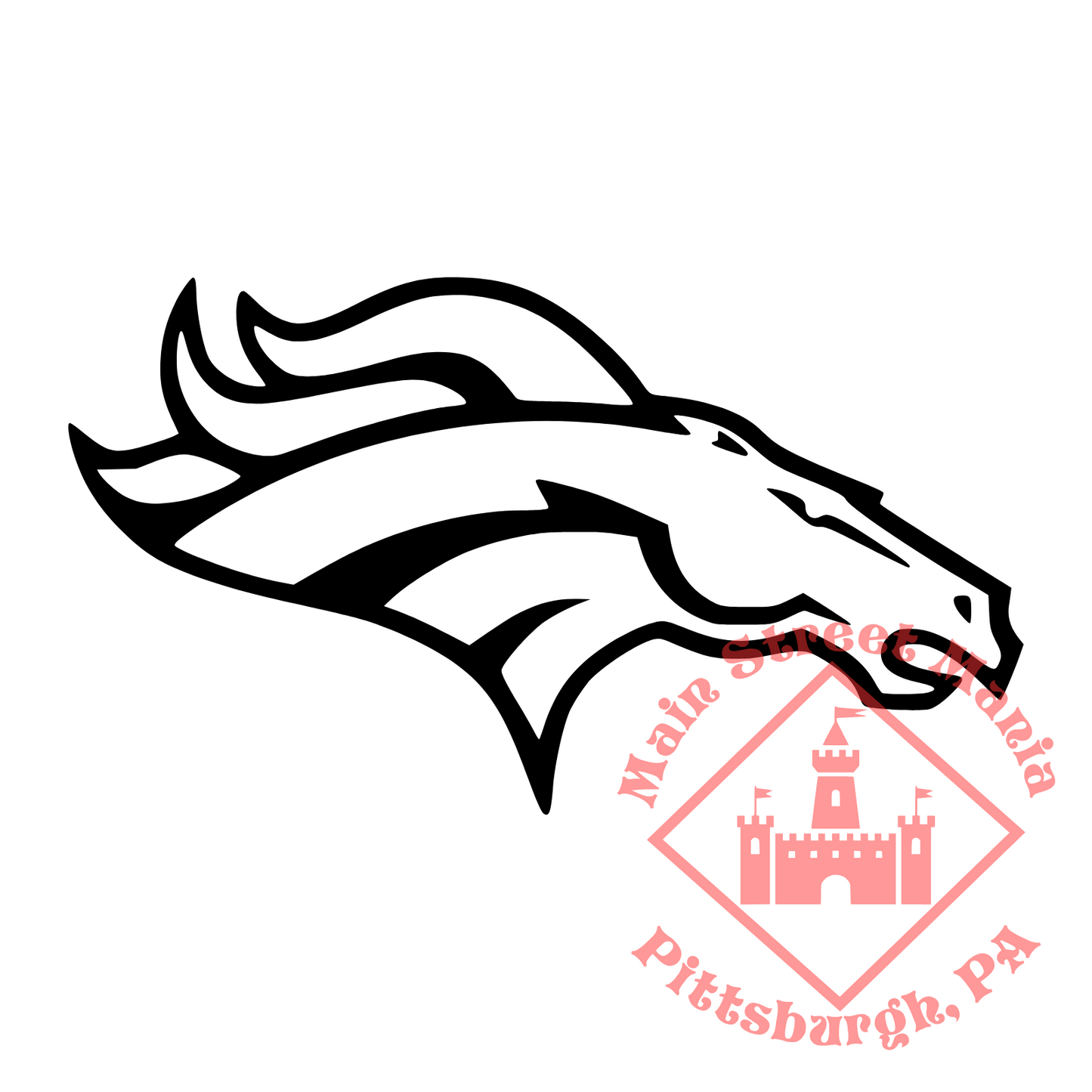 Broncos Logo Sticker Decal