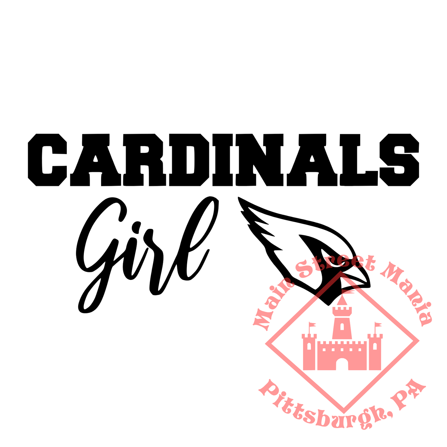 Cardinals Girl Sticker Decal