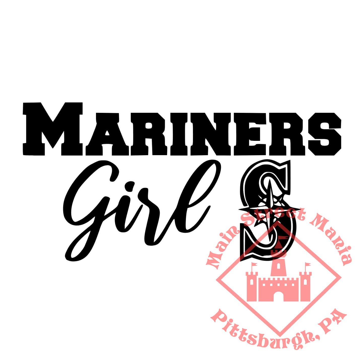 Seattle Mariners Girl Sticker Decal