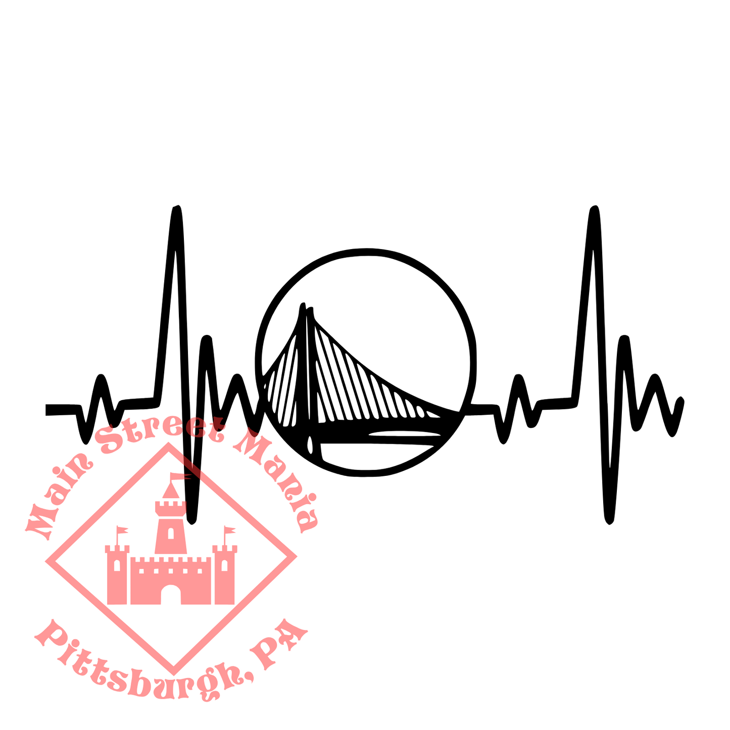 Warriors Heartbeat Sticker Decal