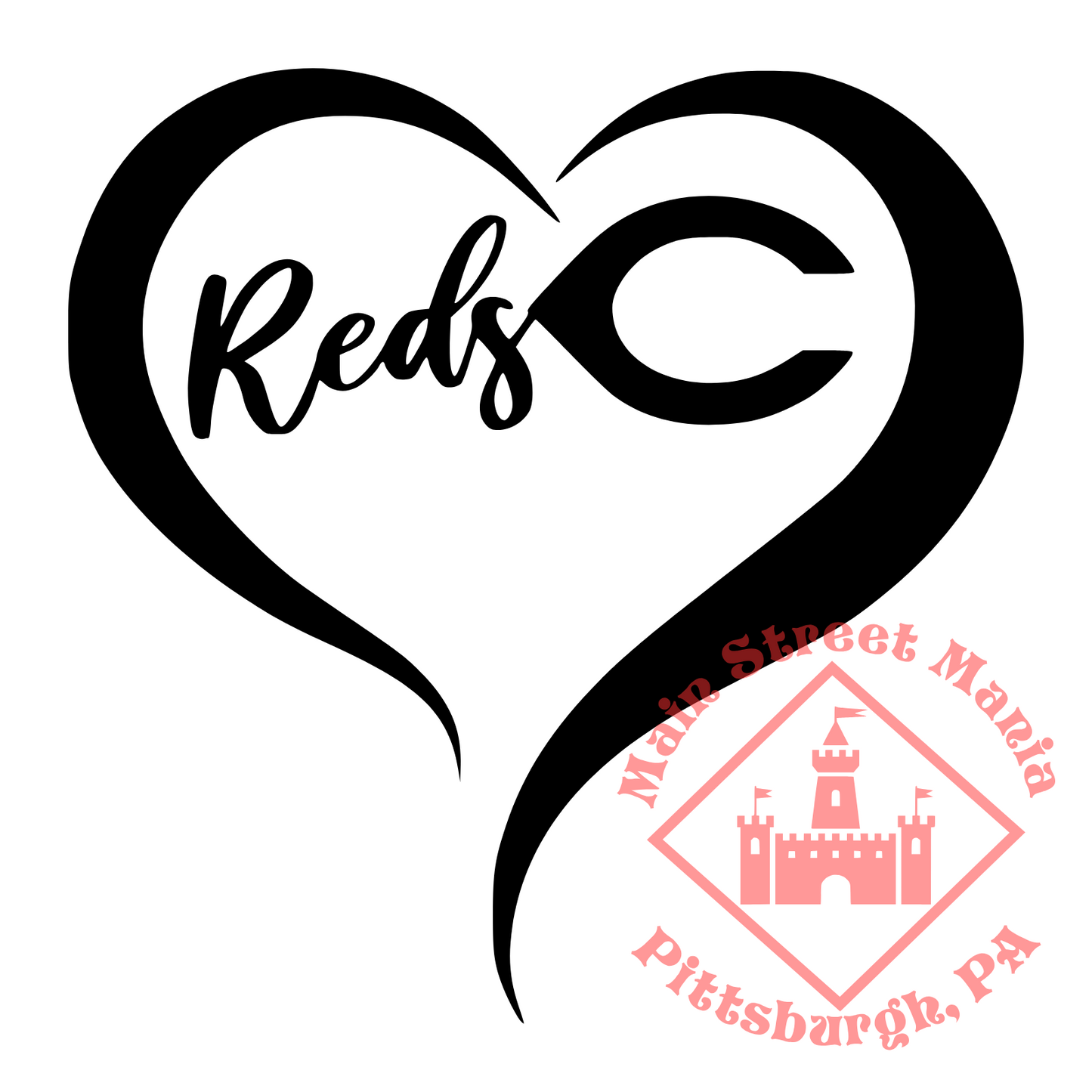 Reds Heart Sticker Decal