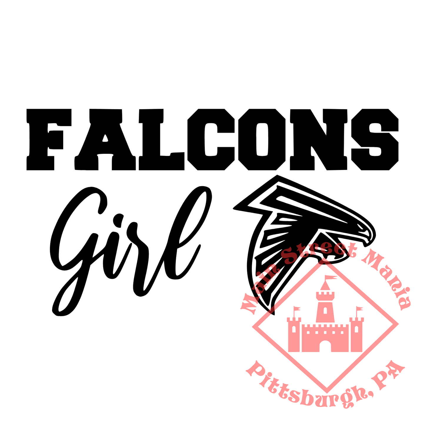 Falcons Girl Sticker Decal