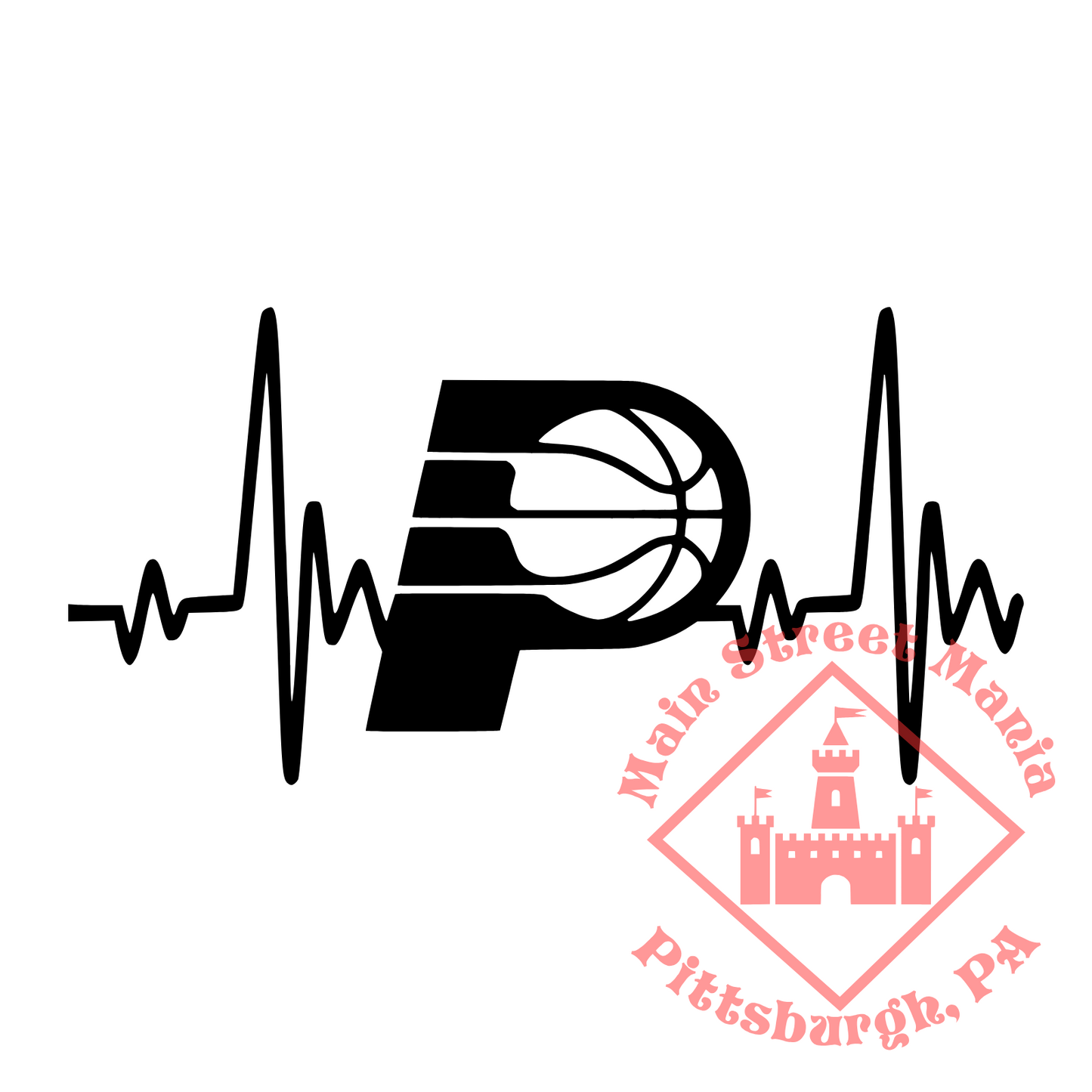 Pacers Heartbeat Sticker Decal