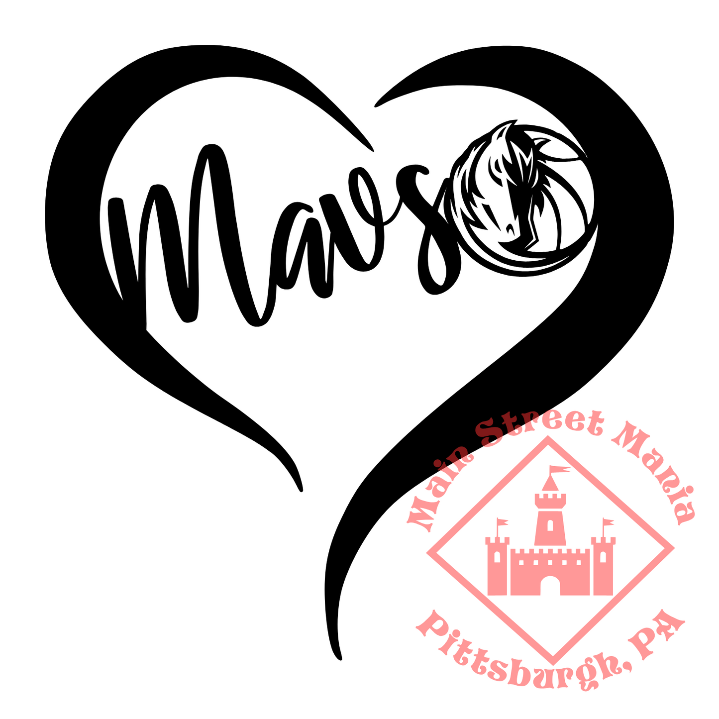 Mavericks Heart Sticker Decal