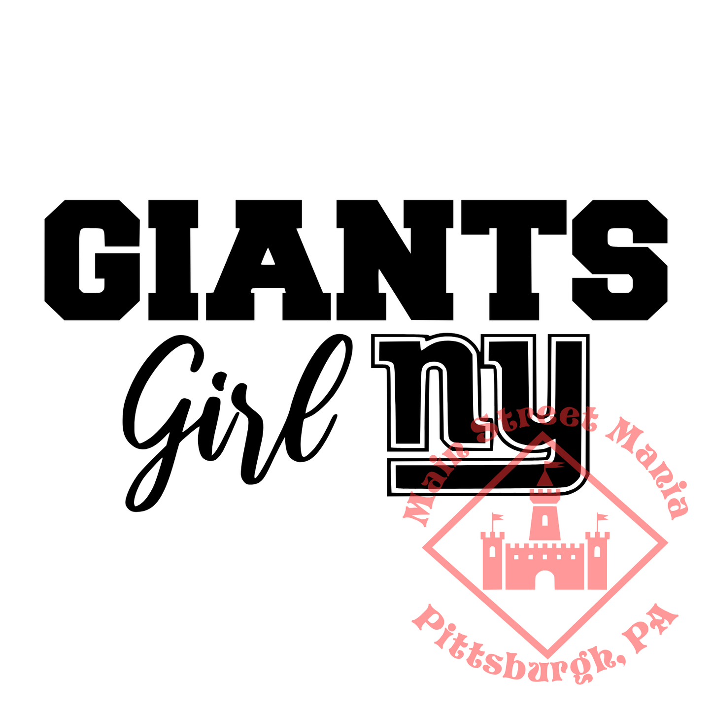 NY Giants Girl Sticker Decal