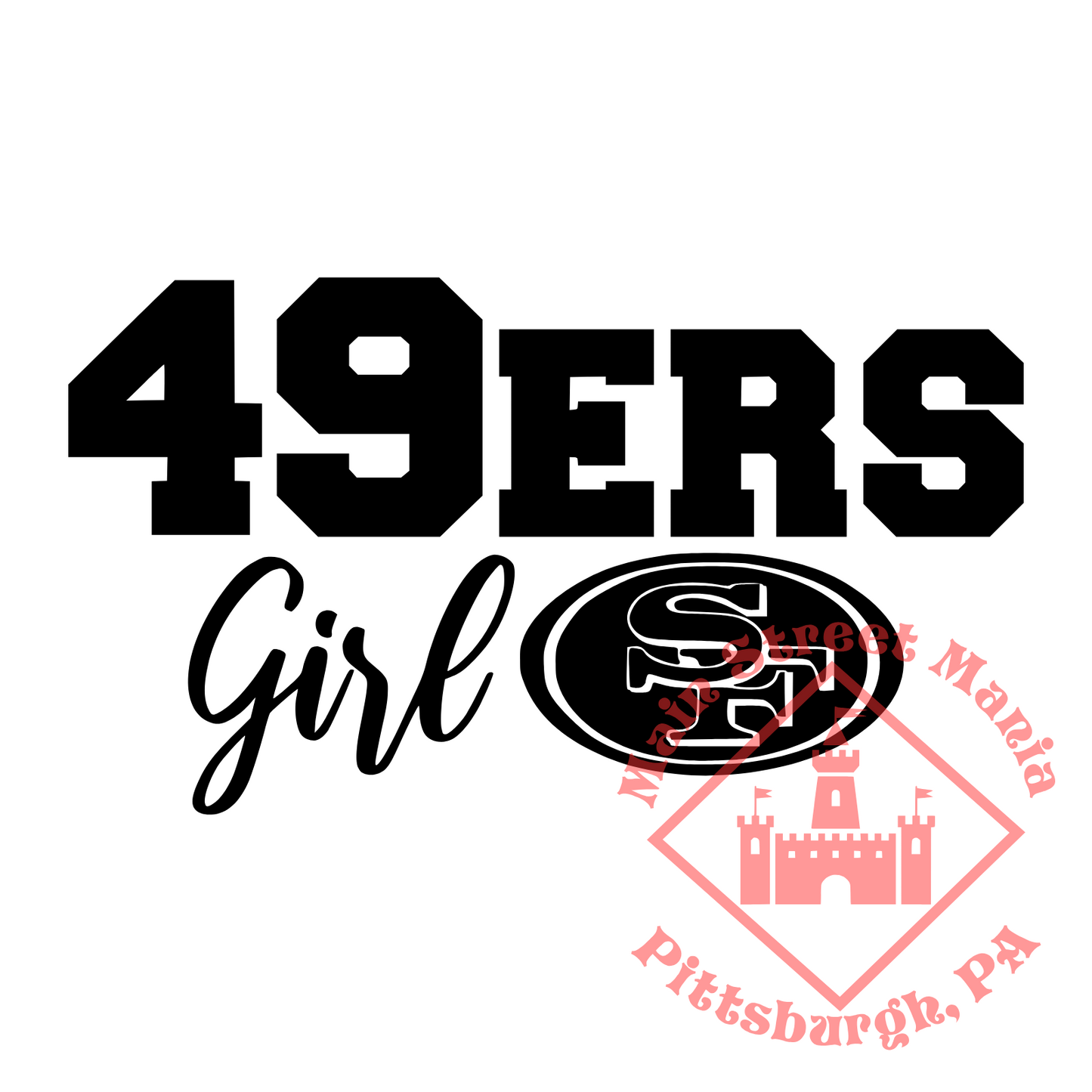 49ers Girl Sticker Decal