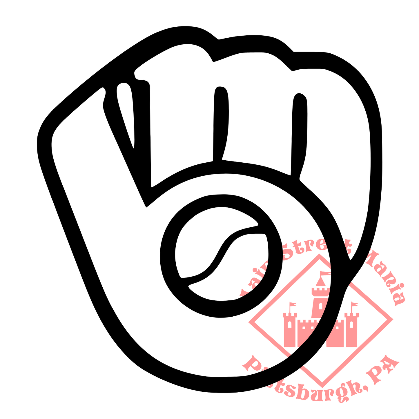 Milwaukee Brewers Glove Logo Sticker Decal