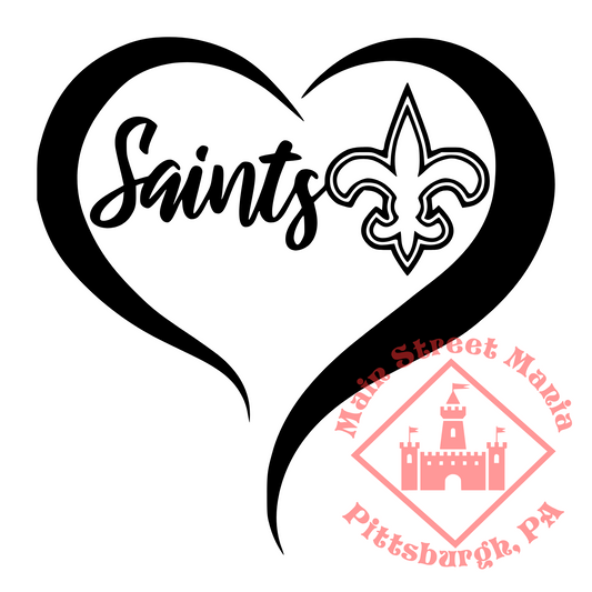 Saints Heart Sticker Decal