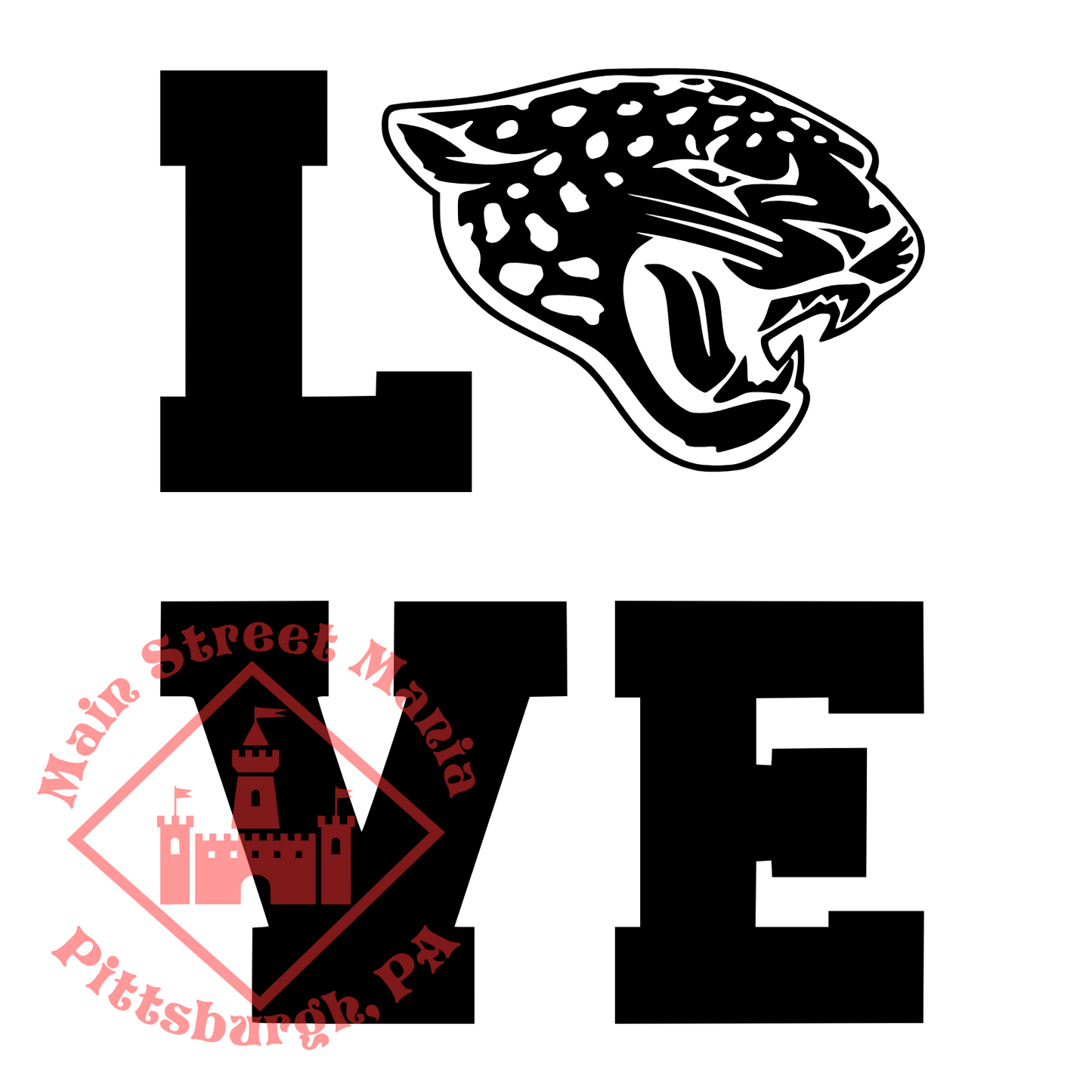 Jaguars Love Sticker Decal