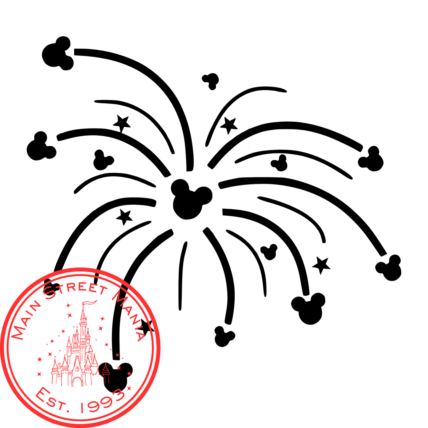Mickey Fireworks Decal