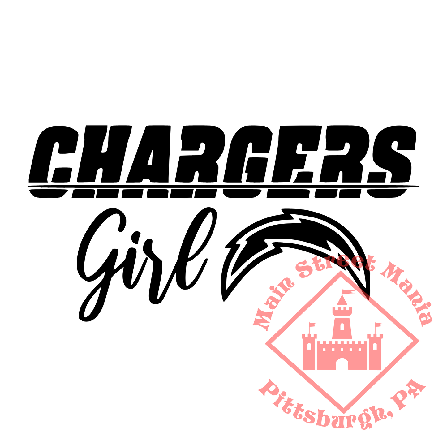 Chargers Girl Sticker Decal