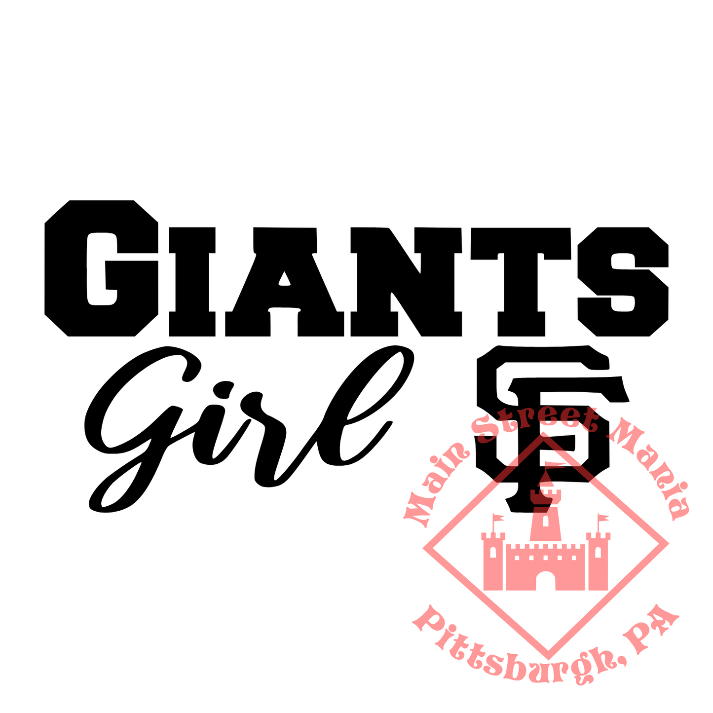 SF Giants Girl Sticker Decal