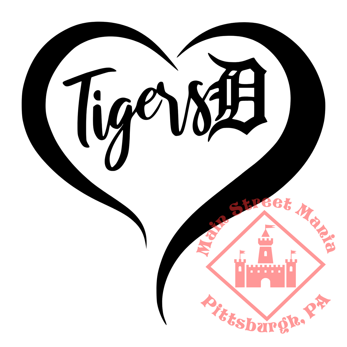 Tigers Heart Sticker Decal