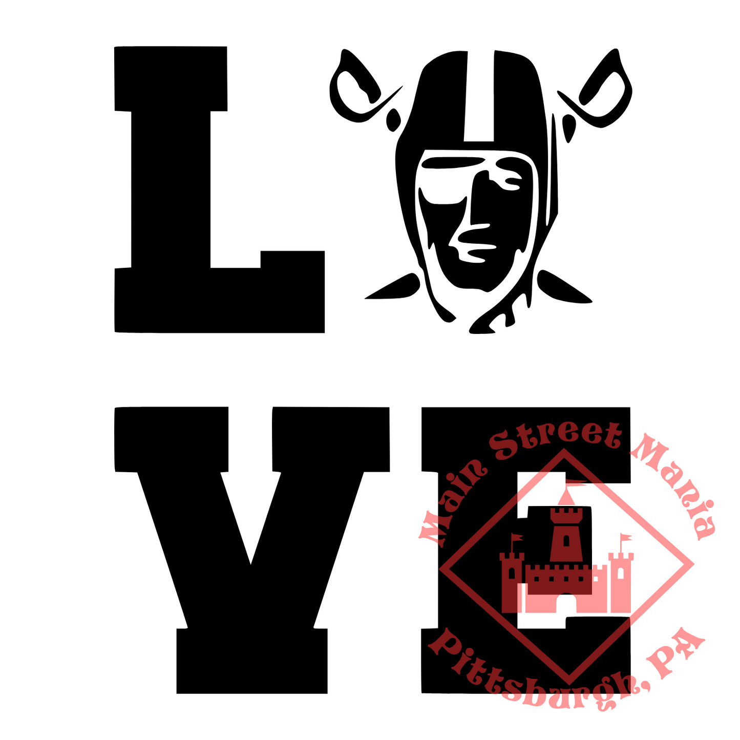 Raiders Love Sticker Decal