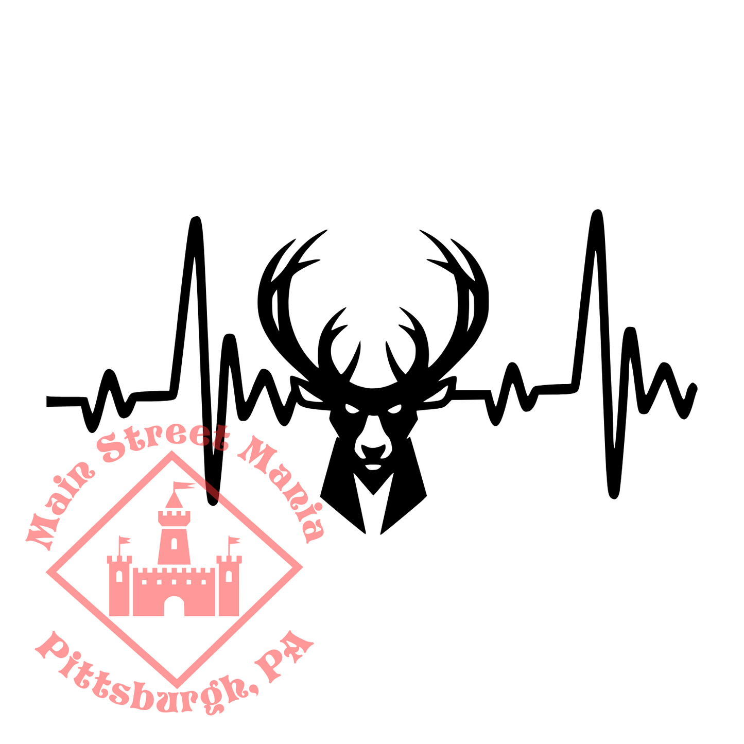 Bucks Heartbeat Sticker Decal