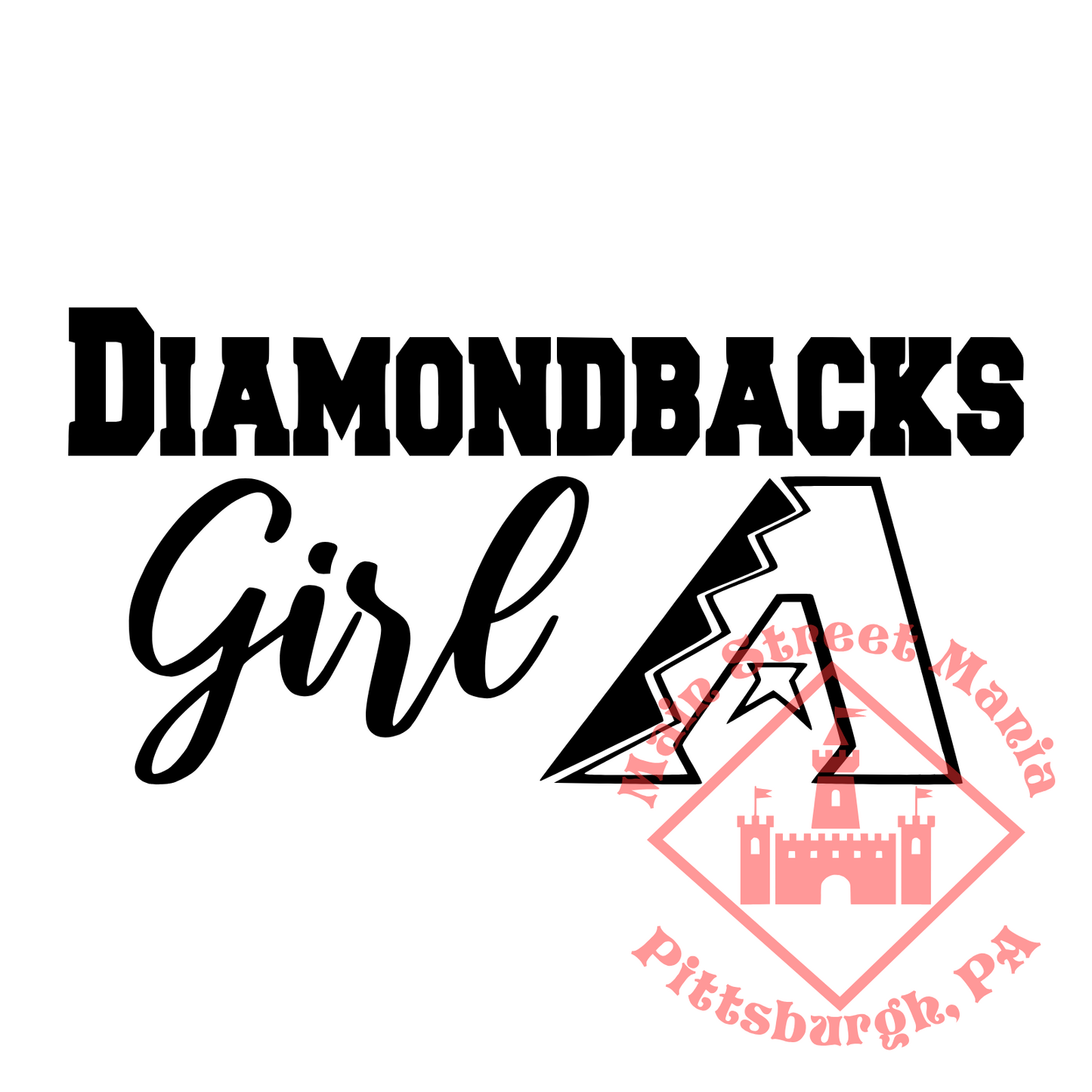 Diamondbacks Girl Sticker Decal