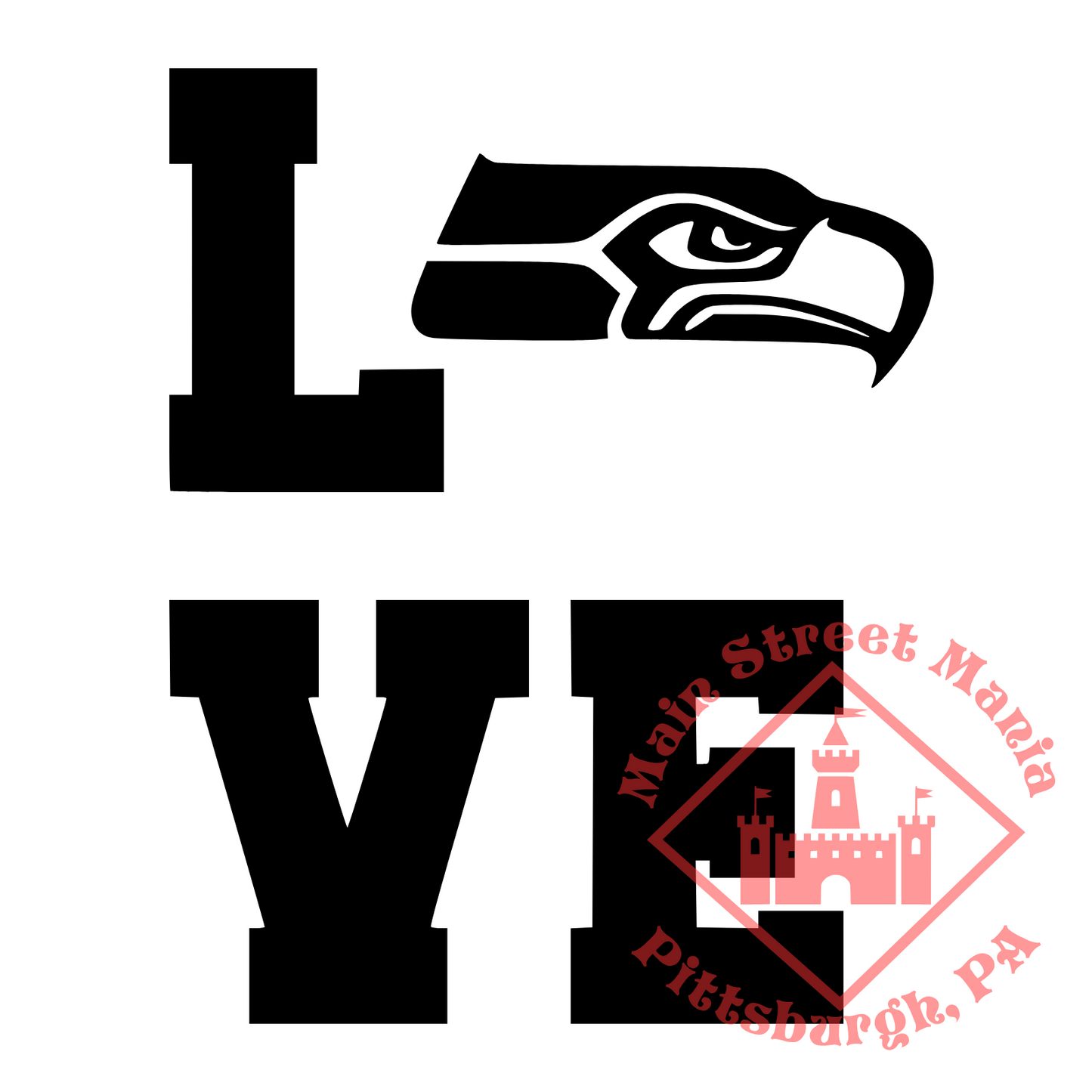 Seahawks Love Sticker Decal