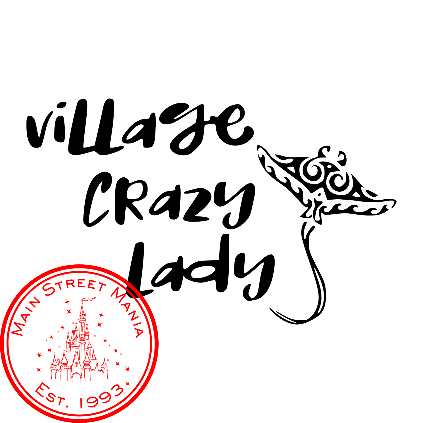 Village Crazy Lady Sticker Decal