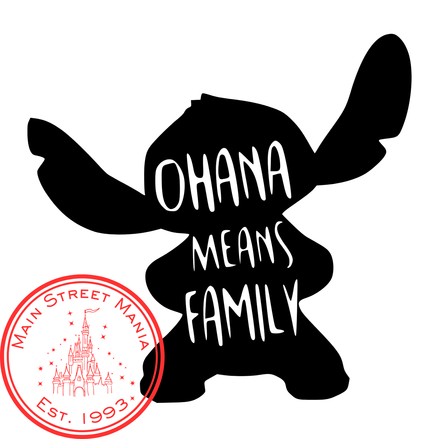 Ohana Means Family Stitch Decal