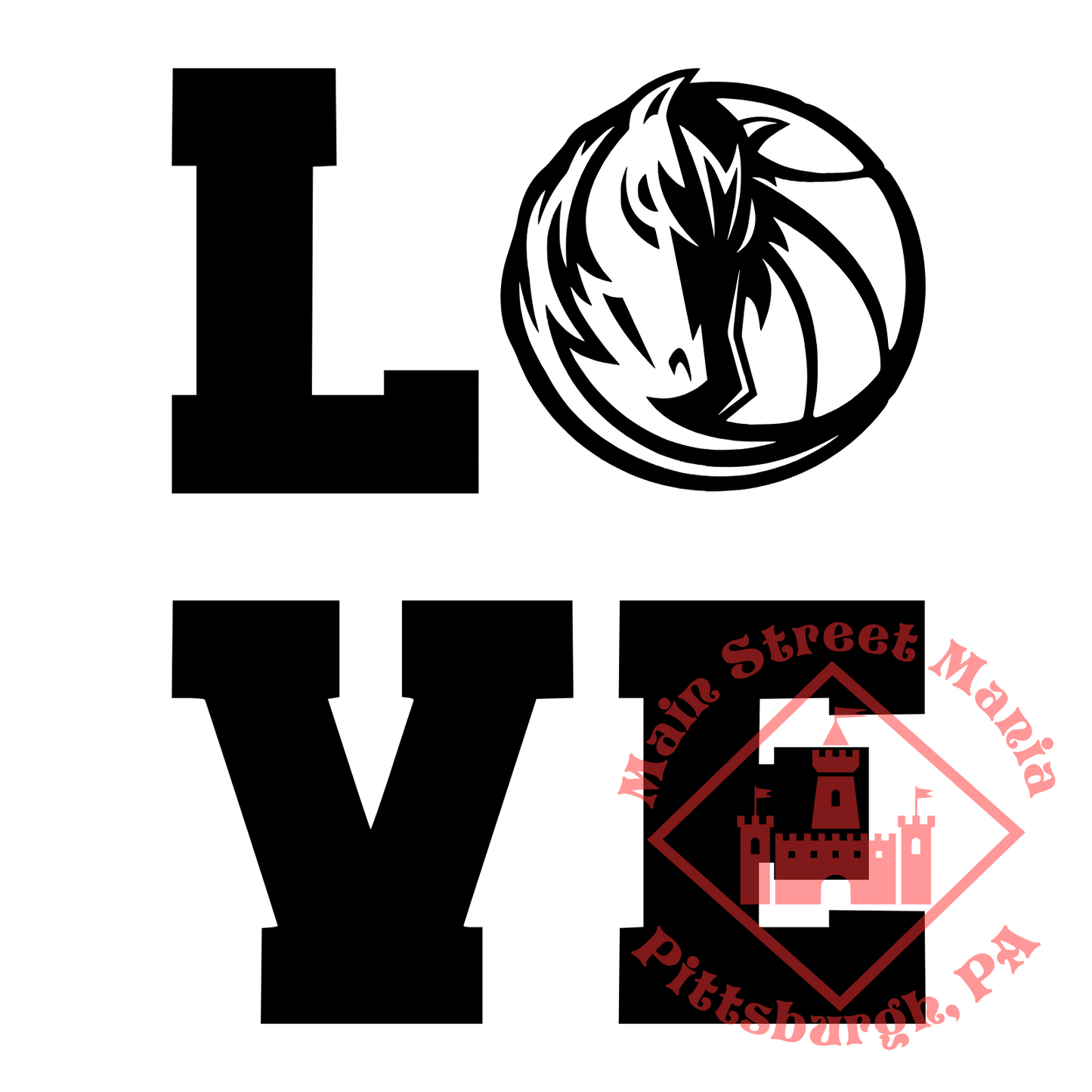 Mavericks Love Sticker Decal