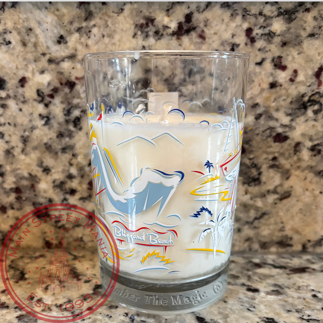 McDonald's Walt Disney World Blizzard Beach Glass Candle