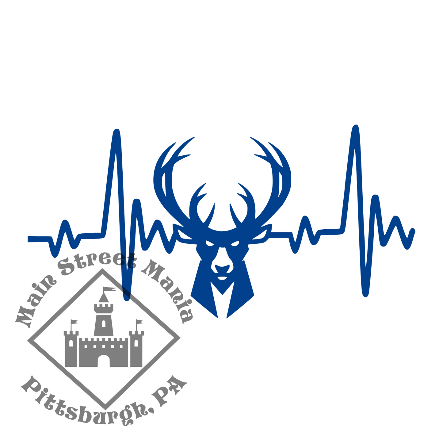 Bucks Heartbeat Sticker Decal