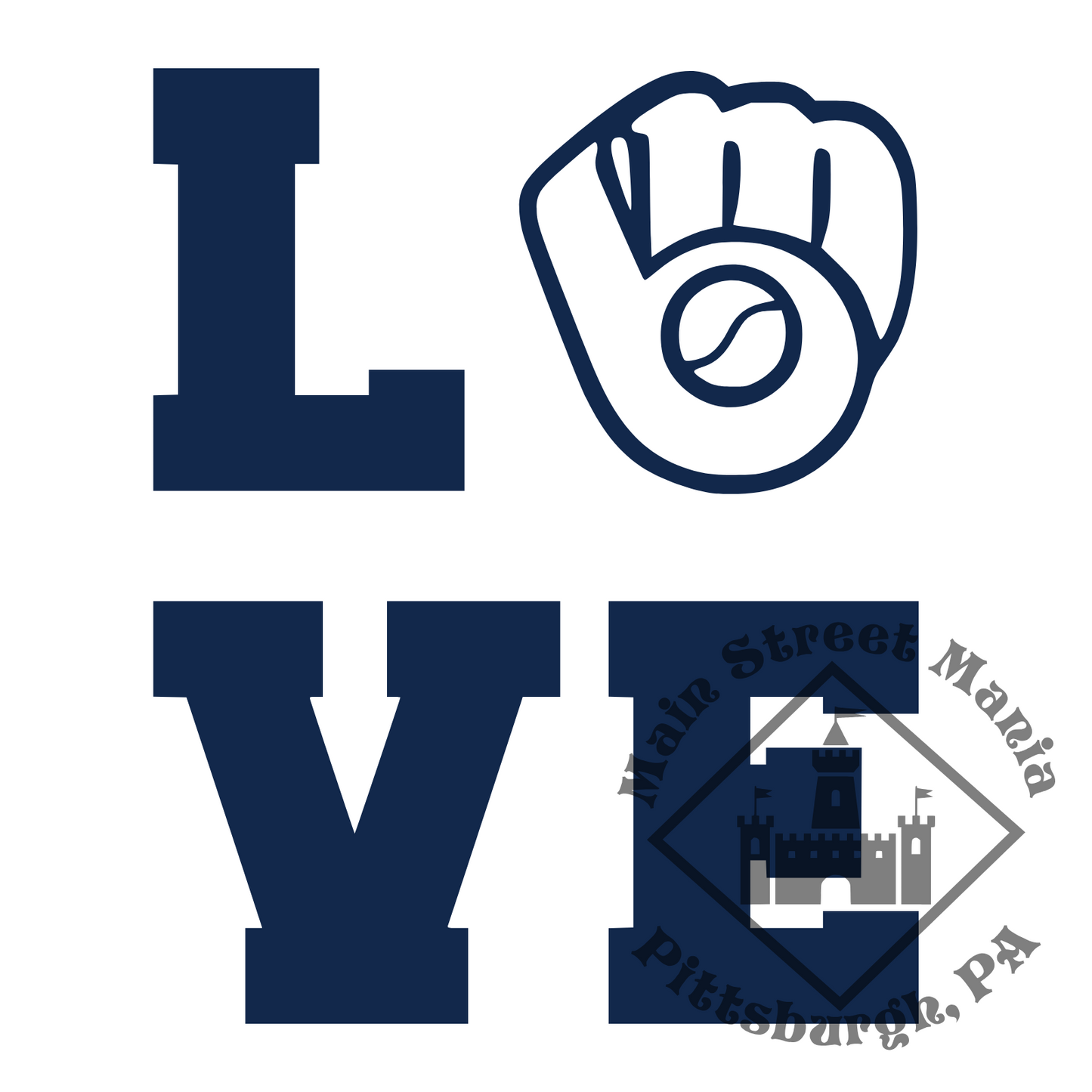 Milwaukee Brewers Love Sticker Decal