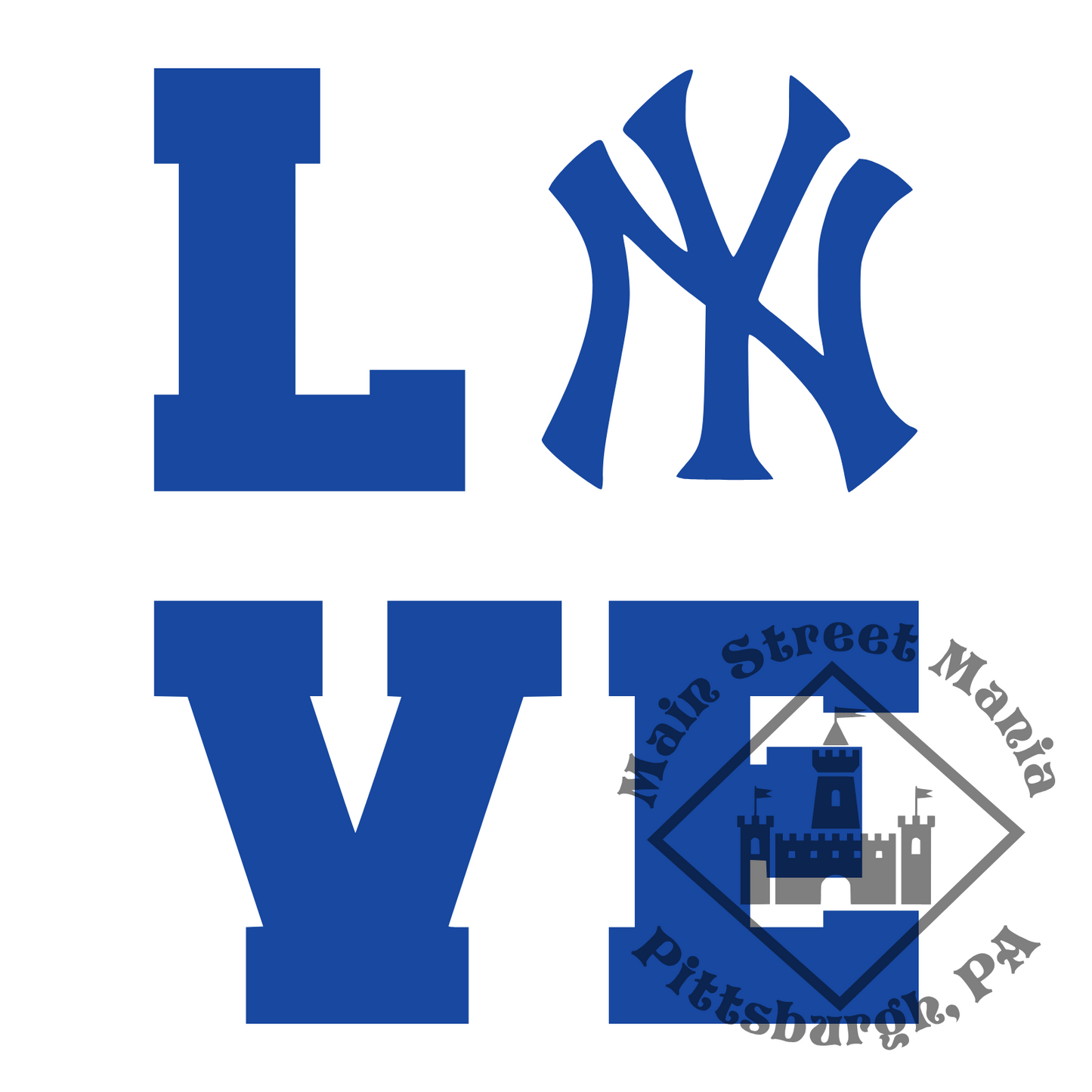 Yankees Love Sticker Decal