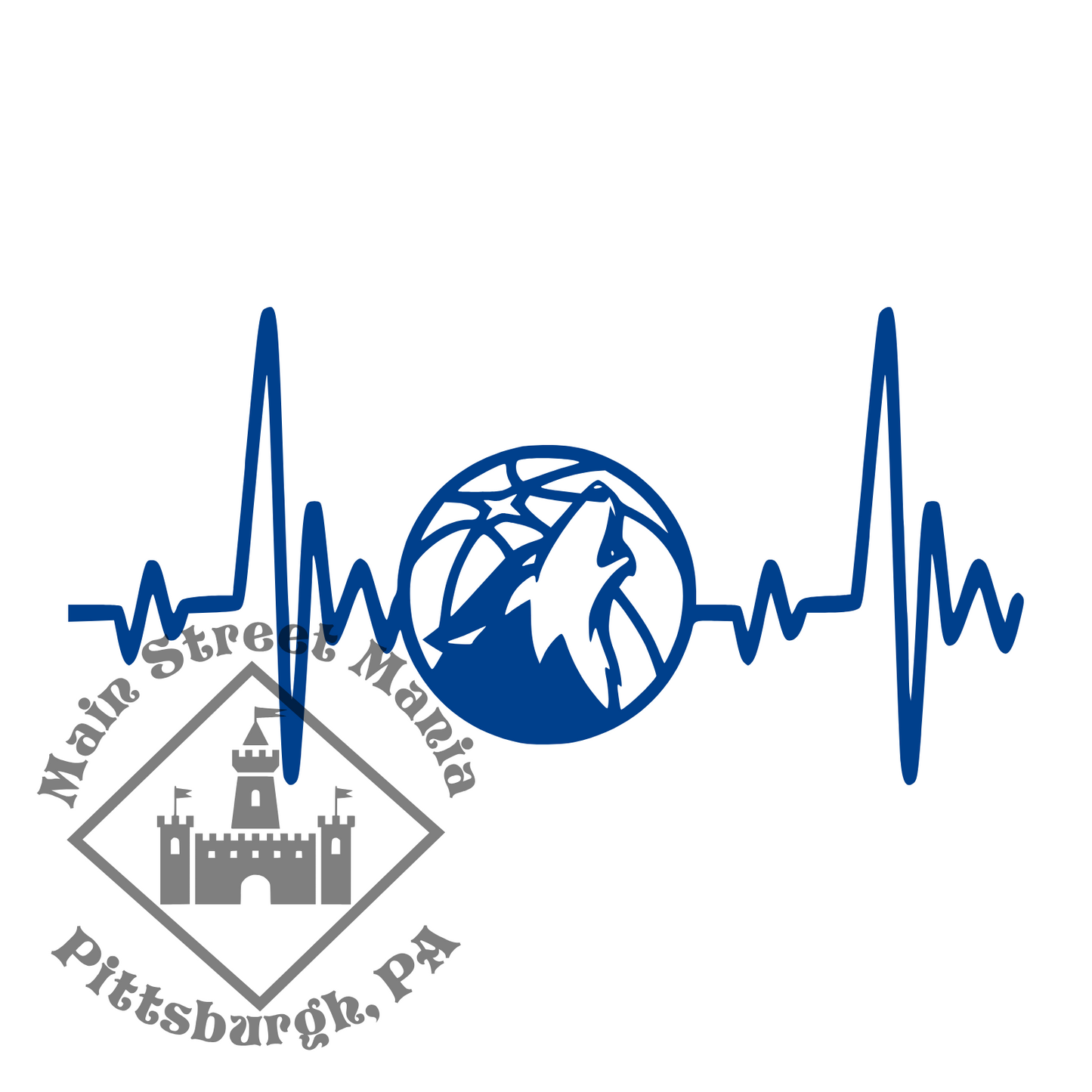 Timberwolves Heartbeat Sticker Decal