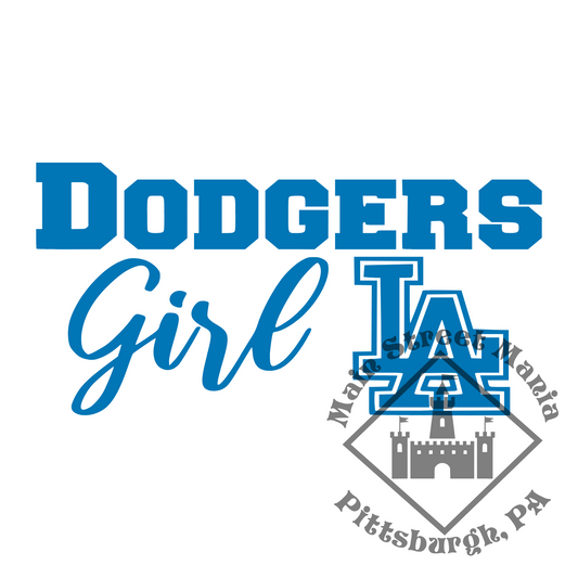 LA Dodgers Girl Sticker Decal